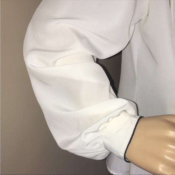 Vintage 80s double breasted nautical feel blouse L - Picture 7 of 7